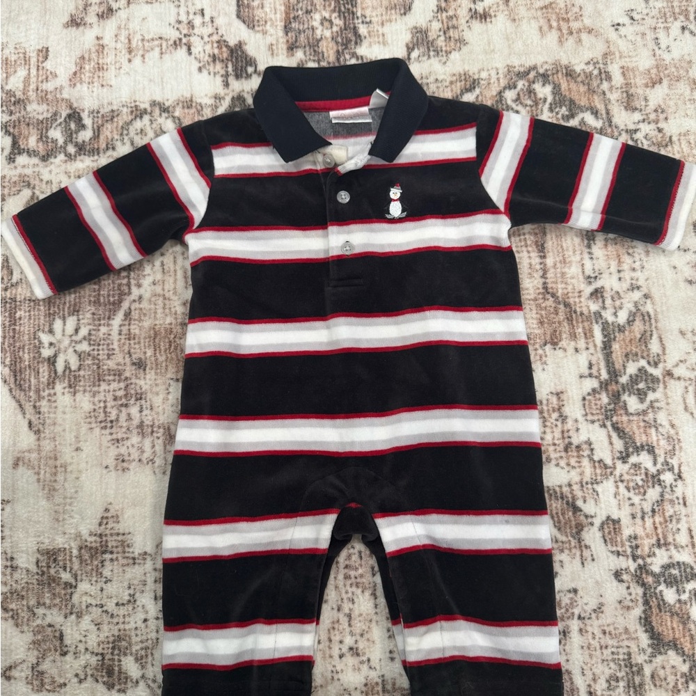 Koala Kids Black and White Footies One Piece